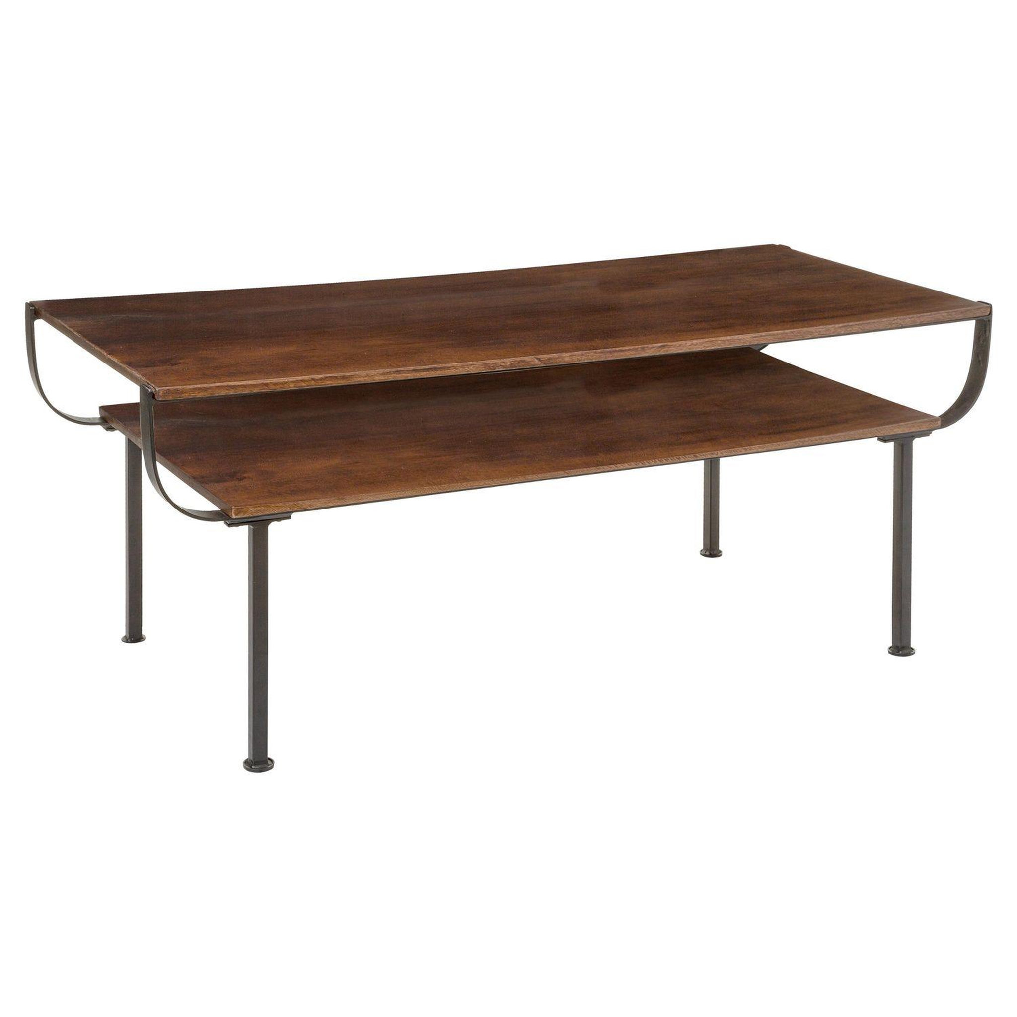 ATMOSPHERA Table basse courbé en manguier - h. 50 cm