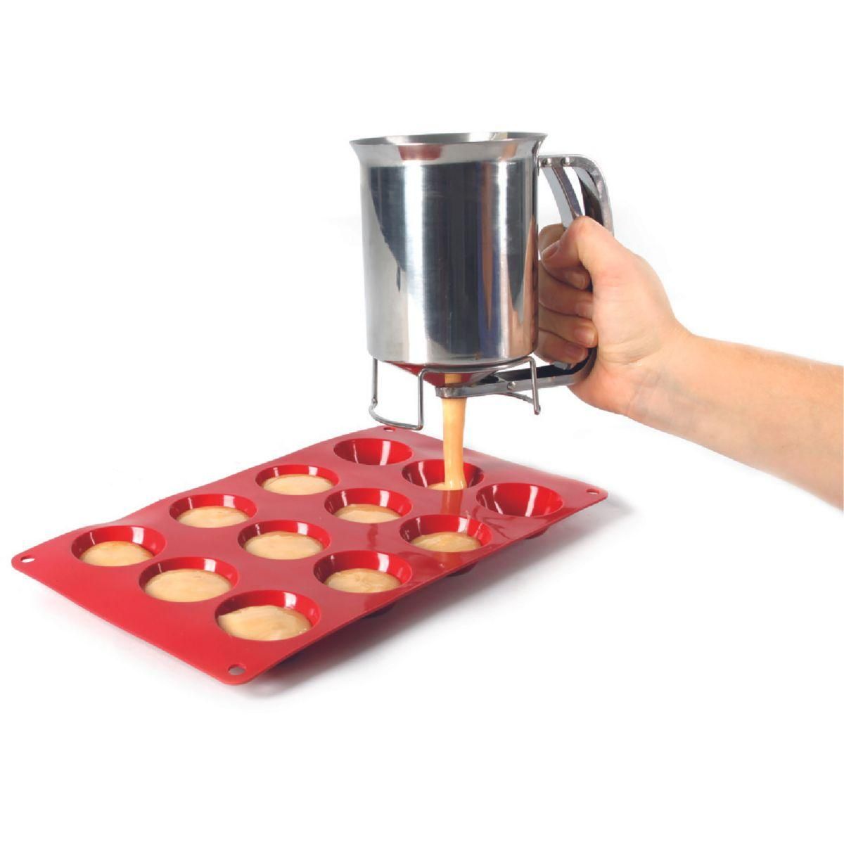 BAUMALU Entonnoir a piston en inox 10 cm x 15 cm