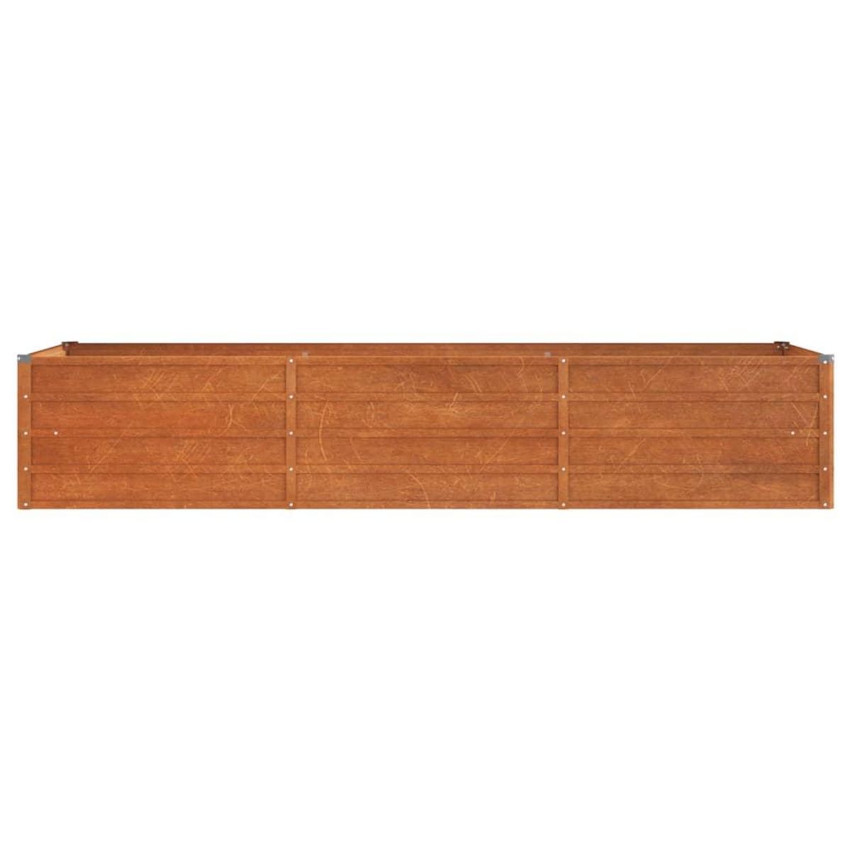 VIDAXL Lit sureleve de jardin rouille 240x80x45 cm acier corten