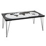Voir la diapositive 1 : ATMOSPHERA Table basse design métal Mappemonde - L. 110 x H. 52 cm - Noir