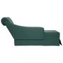 Voir la diapositive 5 : VIDAXL Fauteuil long et traversin accoudoir droit vert fonce velours