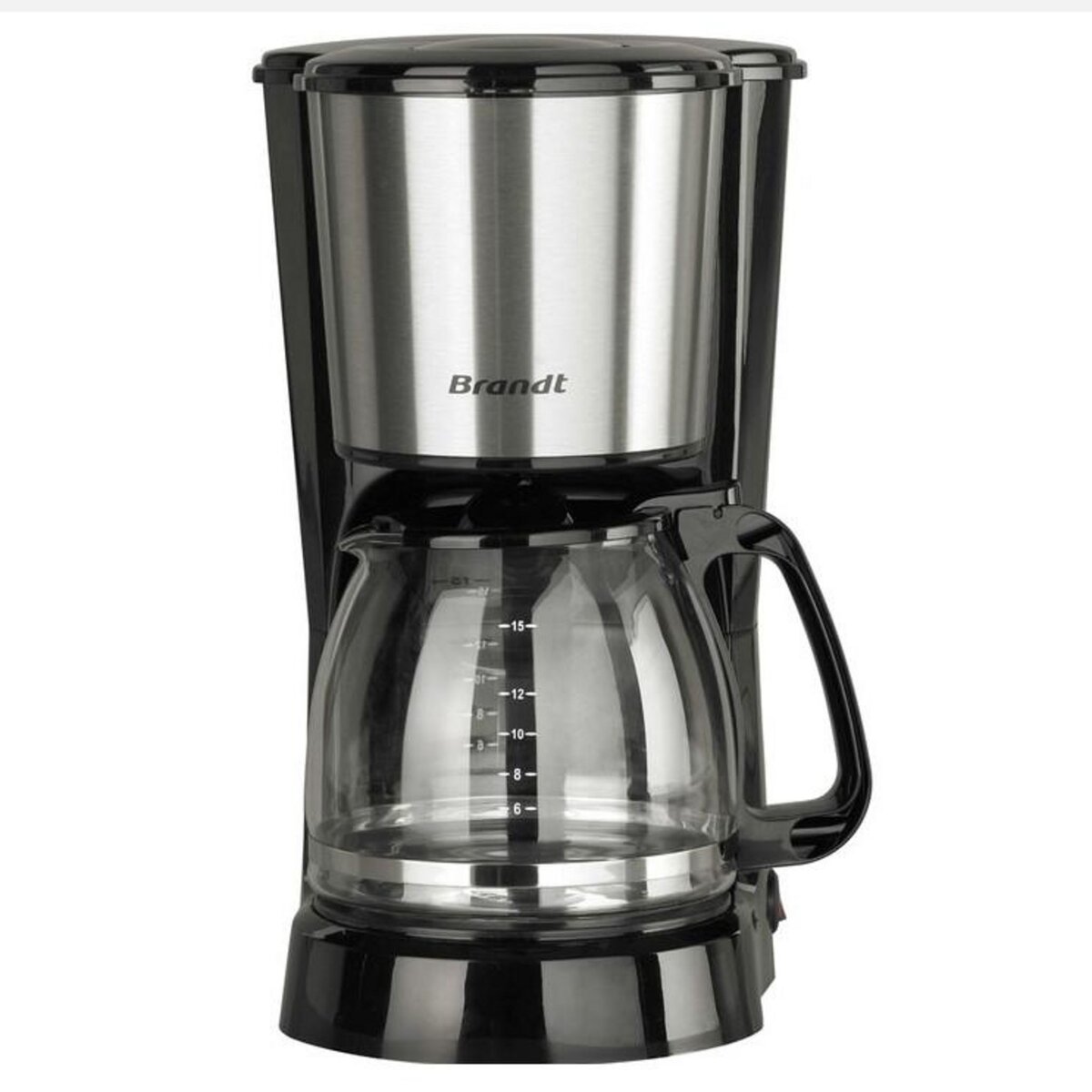 BRANDT Cafetière 15 tasse 800w - caf815x