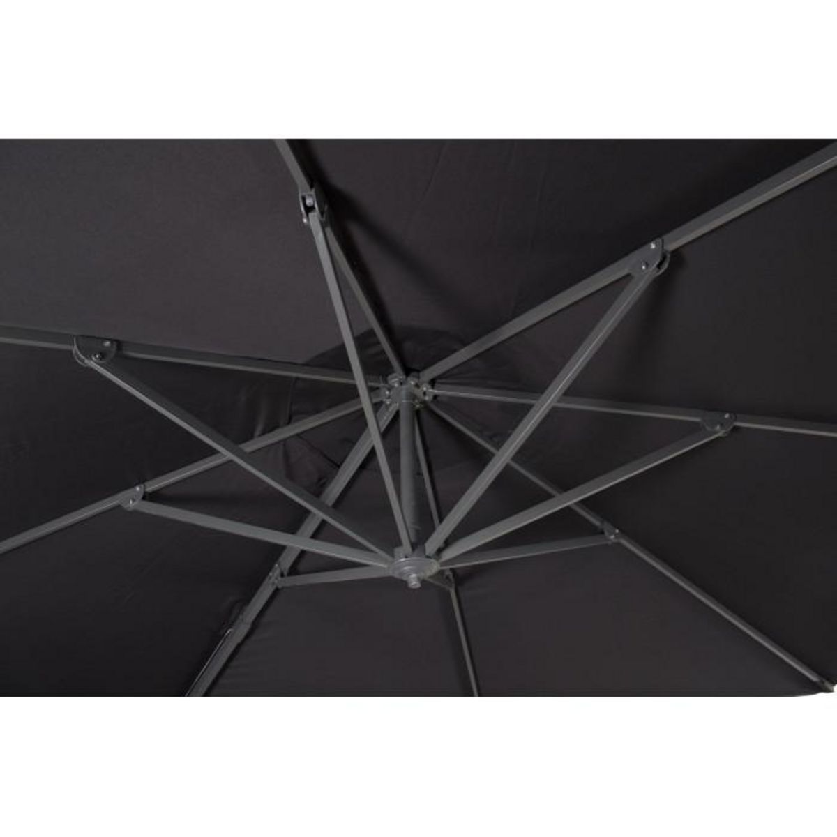 Paris Prix Parasol Déporté Rotatif  Leeds  345cm Noir
