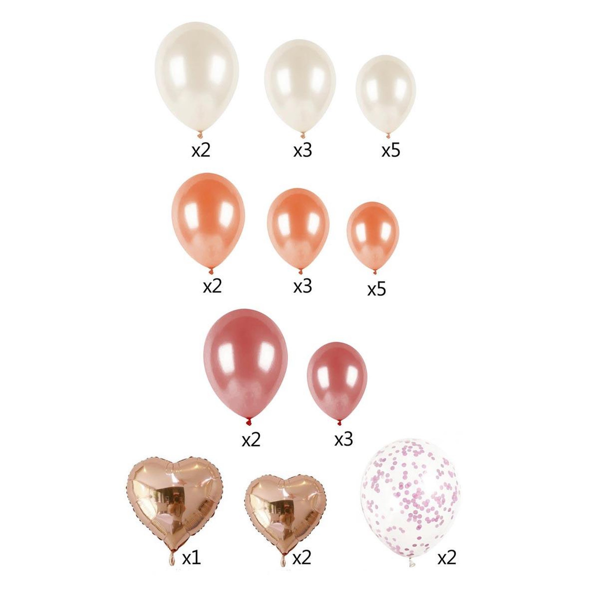 Voir la diapositive 3 : PARTY TIME Lot de 30 ballons déco  arche  23cm rose
