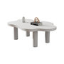Voir la diapositive 1 : MERAX Table basse forme atypique blanc - 69.5x100.5 cm mdf