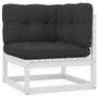 Voir la diapositive 4 : VIDAXL Salon de jardin avec coussins 8 pcs blanc bois de pin massif