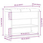 Voir la diapositive 6 : VIDAXL Banc a chaussures vieux bois 62x32x50 cm bois d'ingenierie