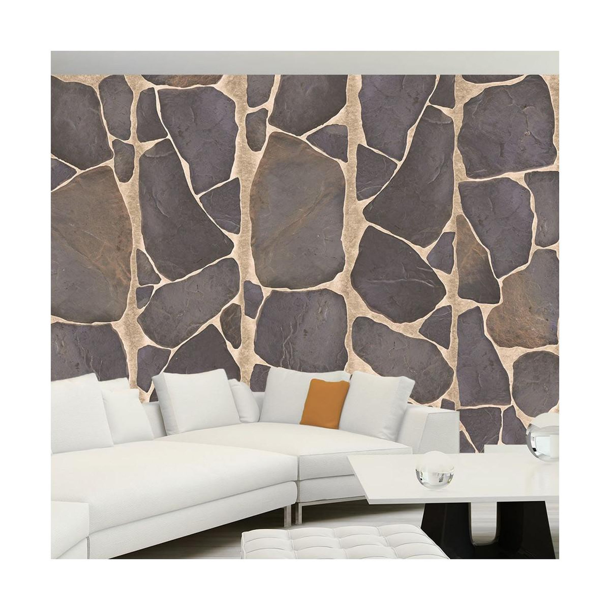 Paris Prix Papier peint  rochers en mosaique  50x1000cm