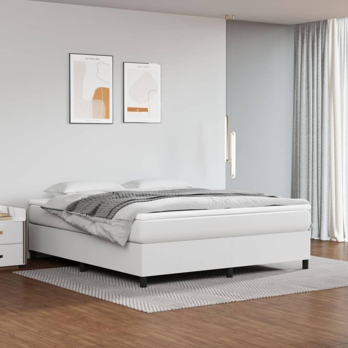VIDAXL Cadre de lit sans matelas blanc 180x200 cm similicuir