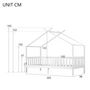 Voir la diapositive 3 : MERAX Lit cabane enfant 90x200cm pin coloris blanc