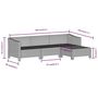 Voir la diapositive 6 : VIDAXL Salon de jardin 4 pcs avec coussins Gris Resine tressee