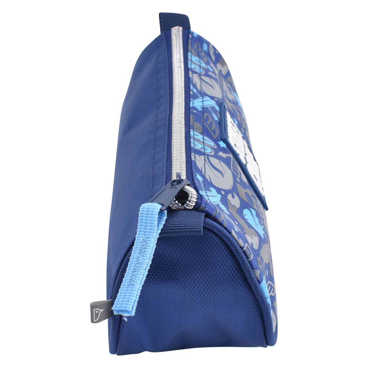 AUCHAN Trousse scolaire triangulaire polyester bleu SPORT STREET CODE
