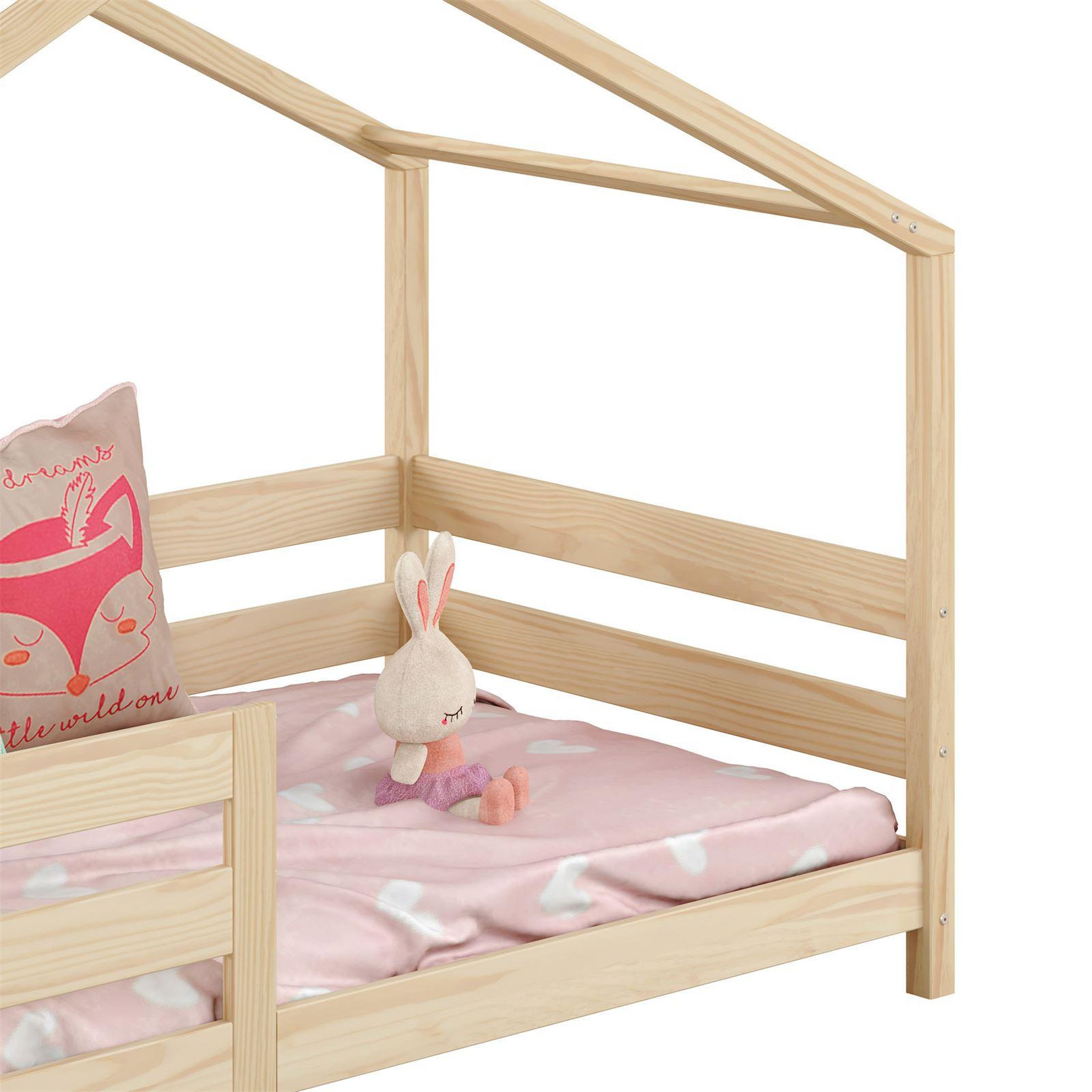 Voir la diapositive 6 : IDIMEX Lit cabane rena 90 x 200 cm, en pin massif