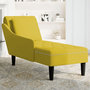 Voir la diapositive 3 : VIDAXL Fauteuil long avec coussin et accoudoir droit jaune velours