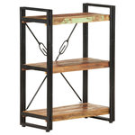 VIDAXL Bibliotheque a 3 niveaux 60x30x80cm Bois de recuperation massif
