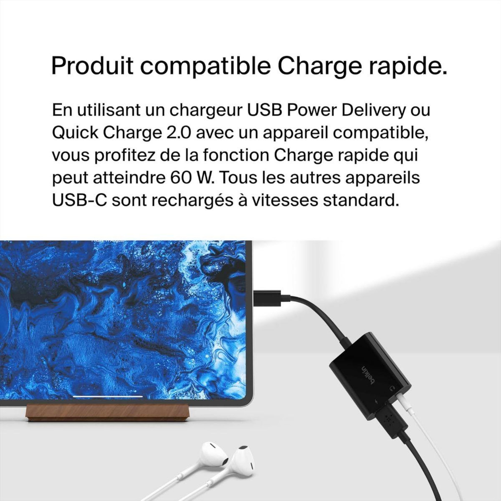 Voir la diapositive 5 : Belkin Adaptateur usb c usb-c + jack audio
