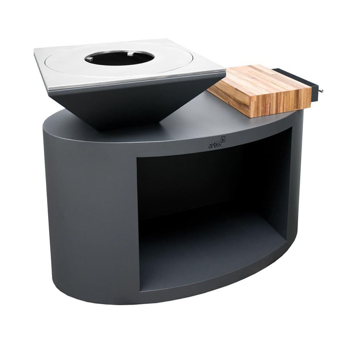 ARTISS DESIGN Brasero G3 Graphite plaque acier carbone - Artiss