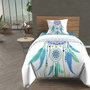Voir la diapositive 3 : SOLEIL D'OCRE Parure housse de couette dessin placé SONGE, 100% coton 57 fils/cm2