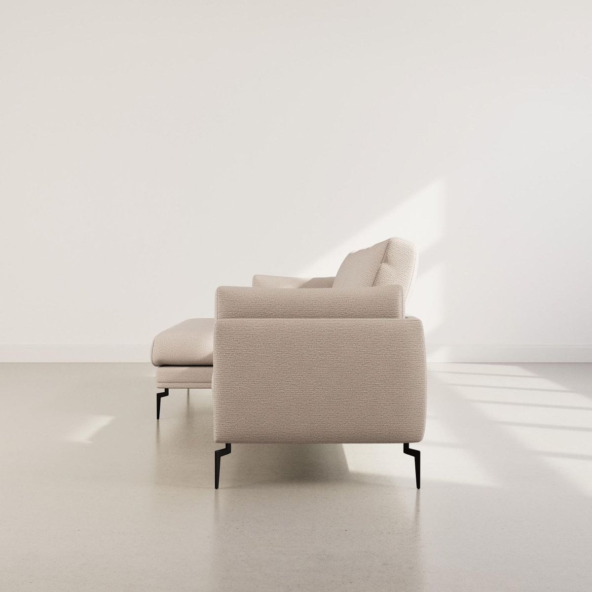 LISA DESIGN Carlos - canapé d'angle gauche 4 places ultra moelleux en tissu texturé