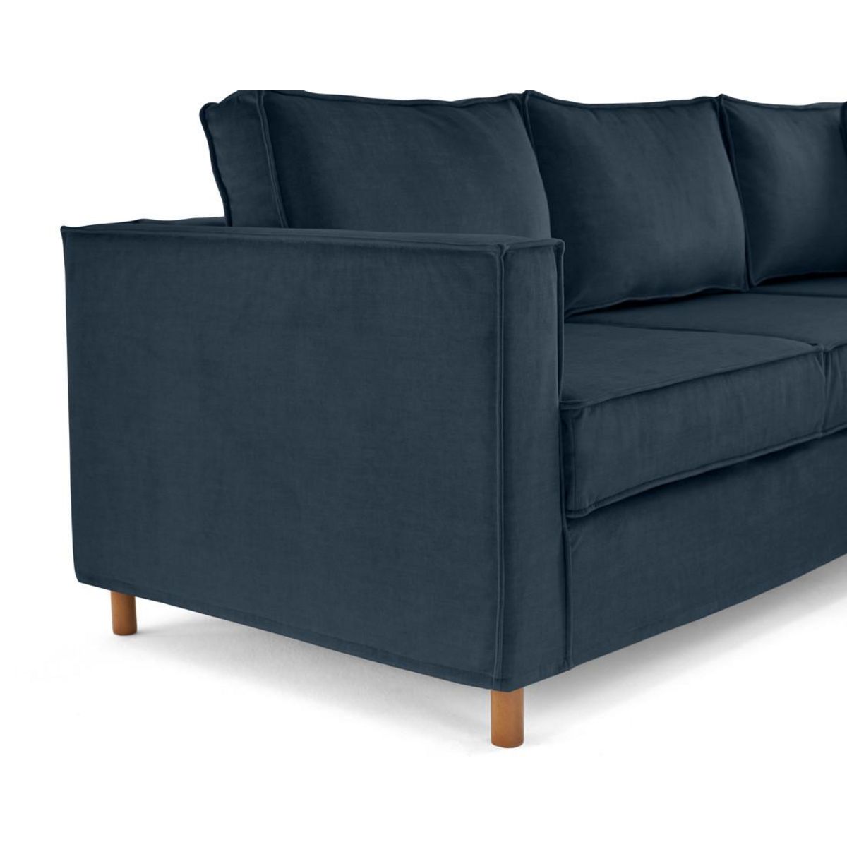 LISA DESIGN Jake - canapé déhoussable d'angle droit 5 places en velours