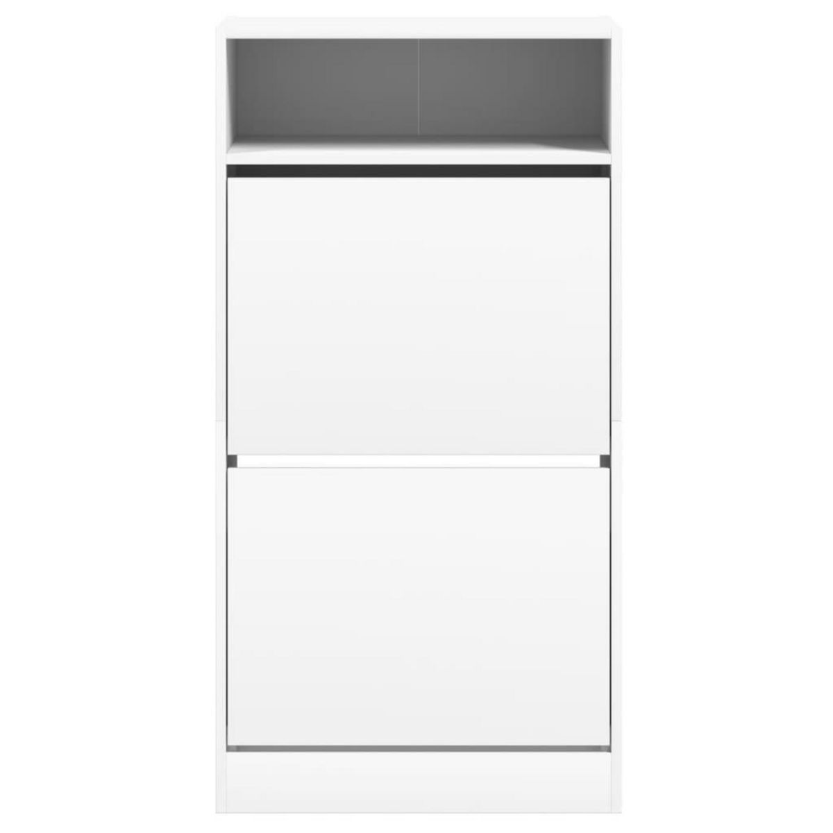 VIDAXL Armoire a chaussures blanc 60x34x116 cm bois d'ingenierie
