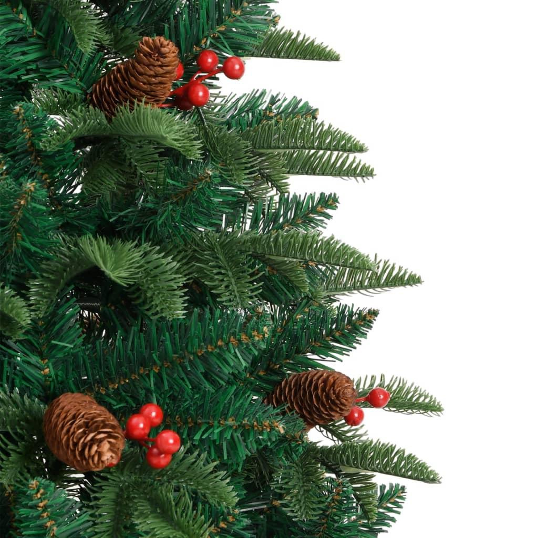Voir la diapositive 5 : VIDAXL Sapin de Noël artificiel avec pommes de pin et baies 150 cm