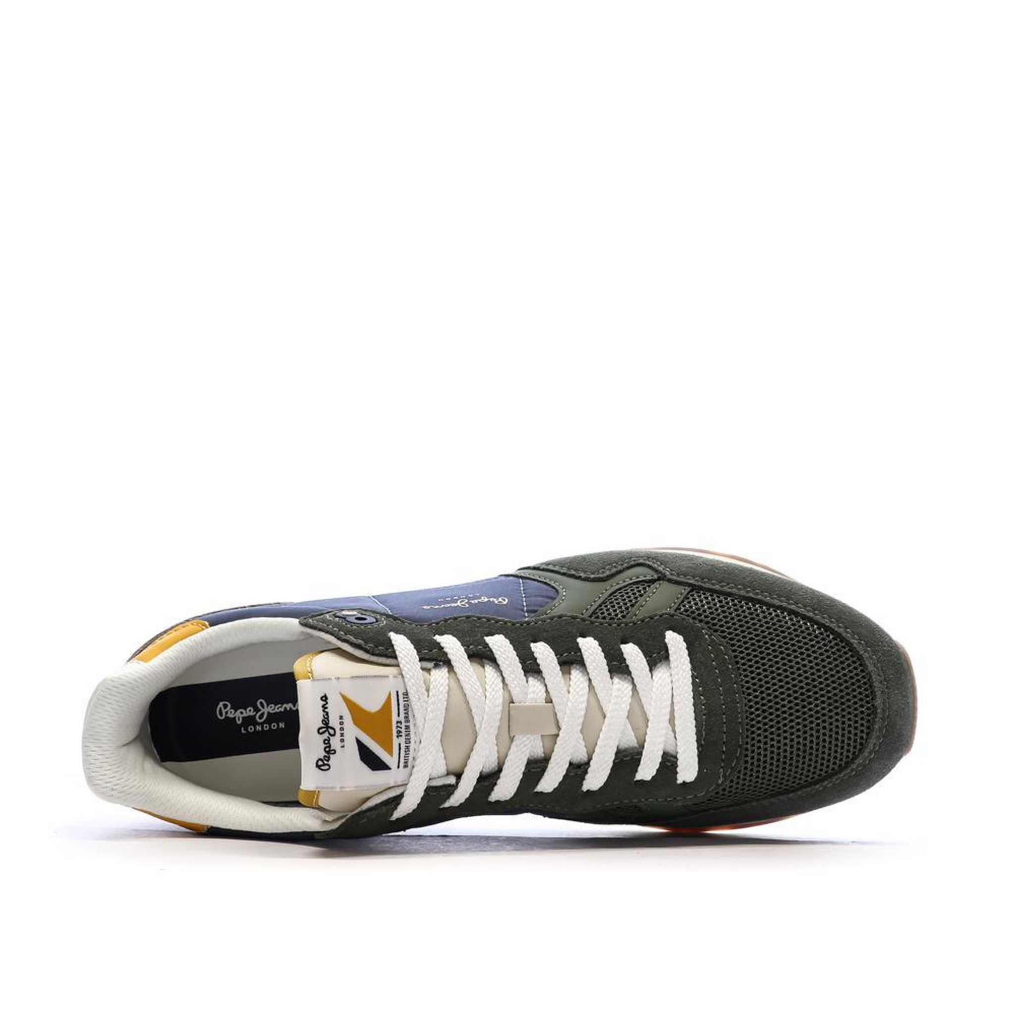 Voir la diapositive 4 : Pepe Jeans Baskets Vertes Homme Pepe jeans Brit Prints