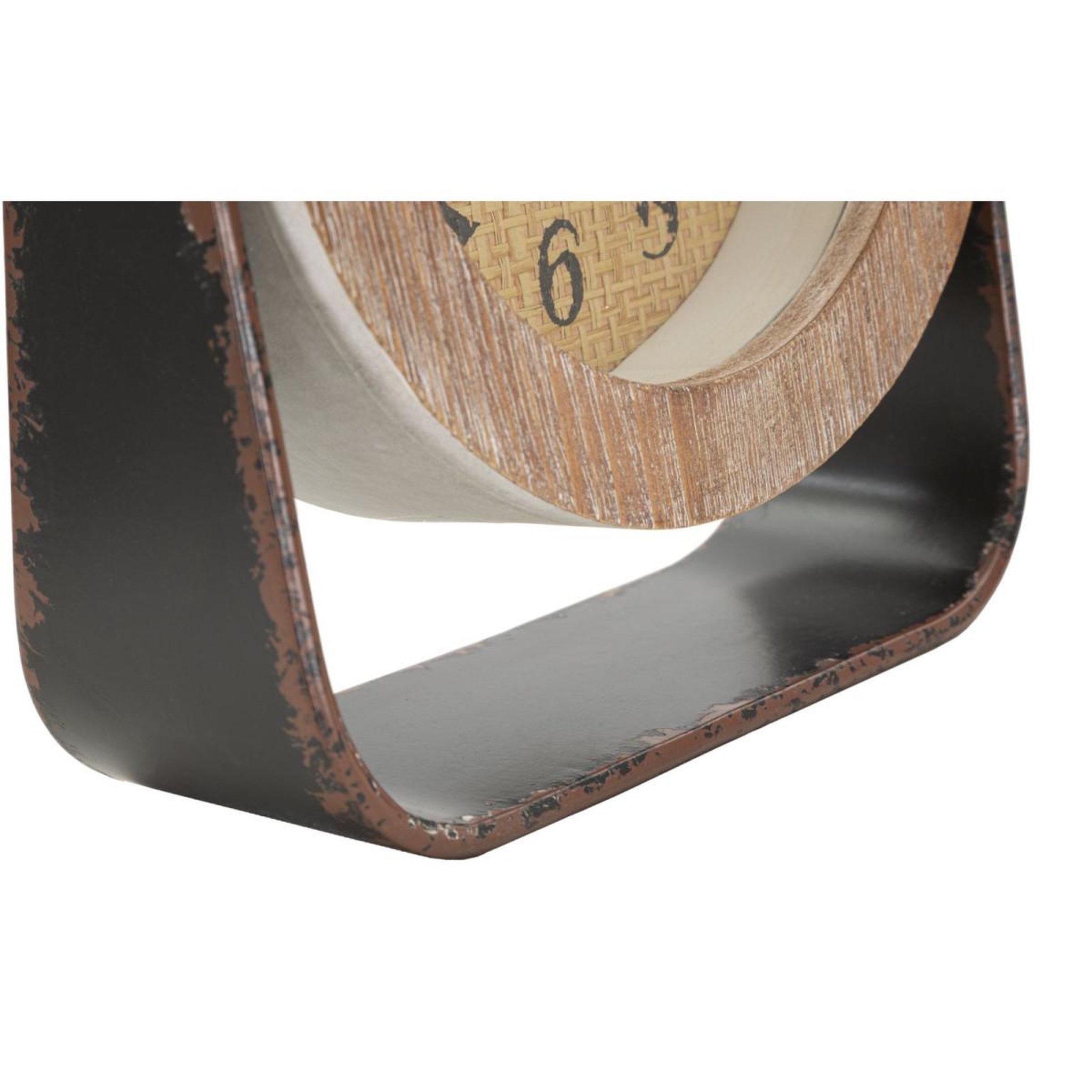 Voir la diapositive 4 : Paris Prix Horloge à poser en bois  round  24cm marron