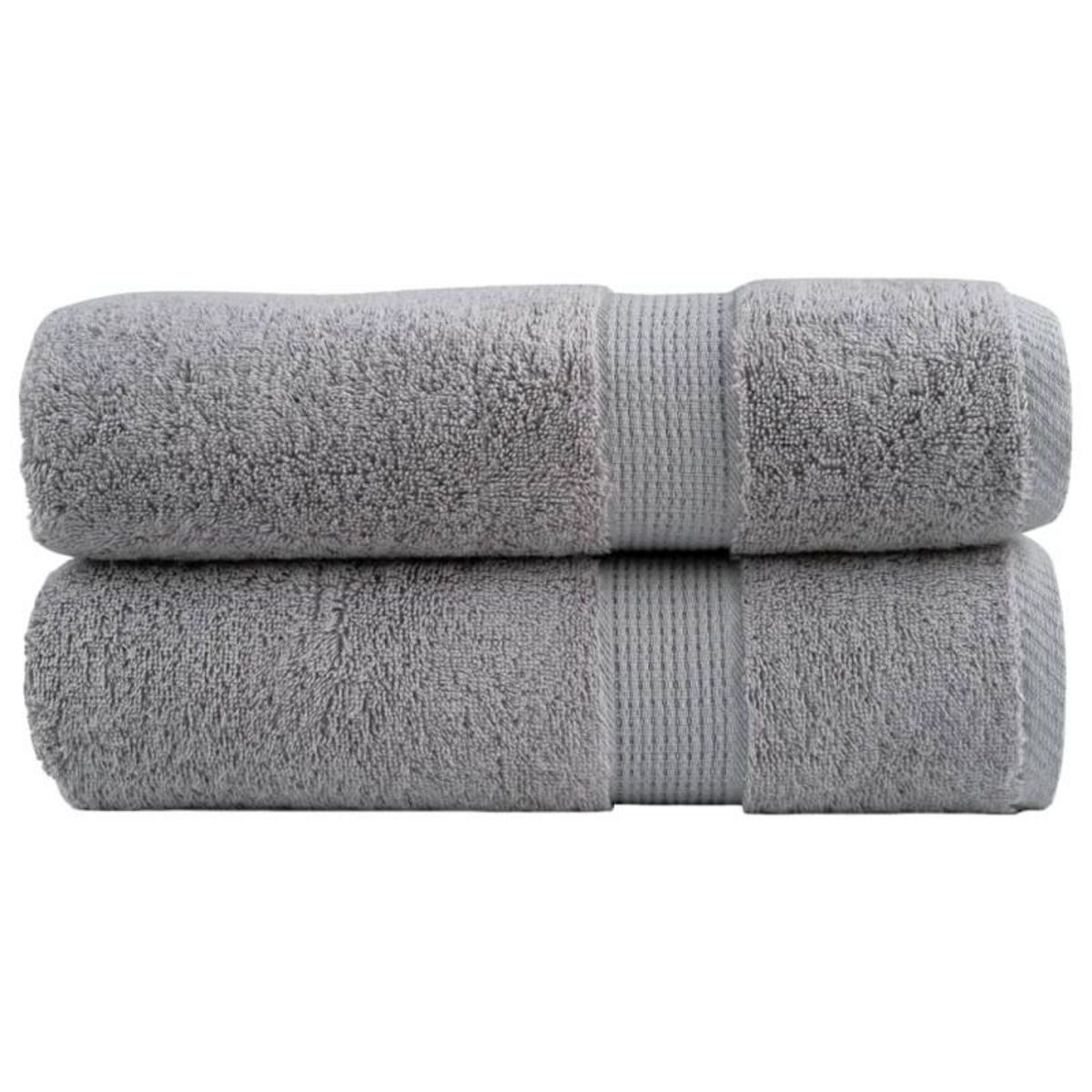 VIDAXL Serviettes de douche de qualité supérieure SOLUND 2 pcs gris