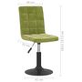 Voir la diapositive 6 : VIDAXL Chaises pivotantes a manger lot de 6 vert clair velours