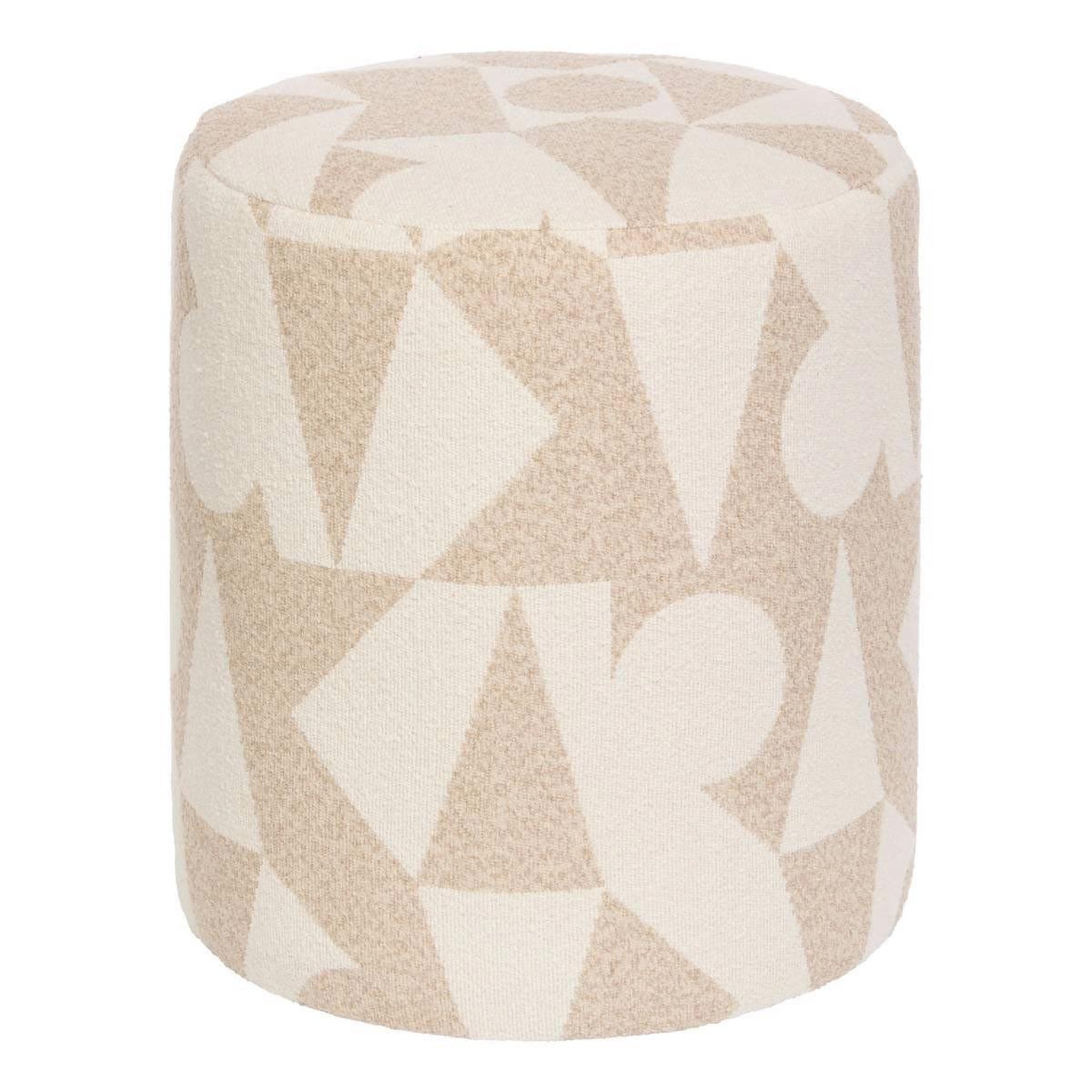 ATMOSPHERA Pouf rond arty  delor  40cm beige