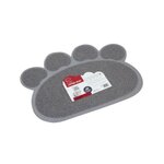 M PETS MPETS Tapis sortie maison de toilette Paw - Pour chat - 60x45cm - Gris