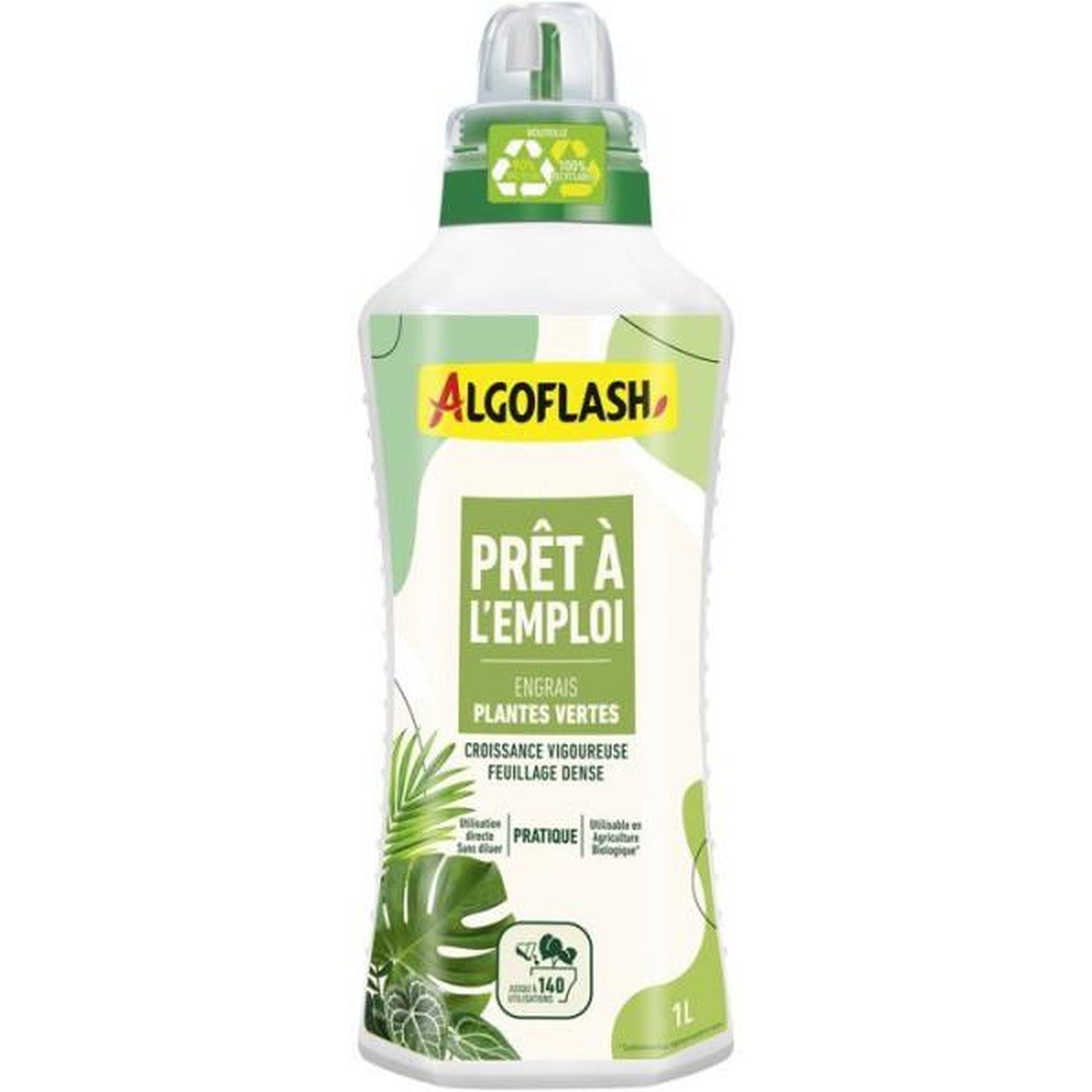 ALGOFLASH Engrais pret a l'emploi - algoflash - plantes vertes - 1 l - uab