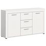 Voir la diapositive 1 : BEST MOBILIER Stafford - buffet bas - blanc - 3 tiroirs et 2 portes - 125 cm