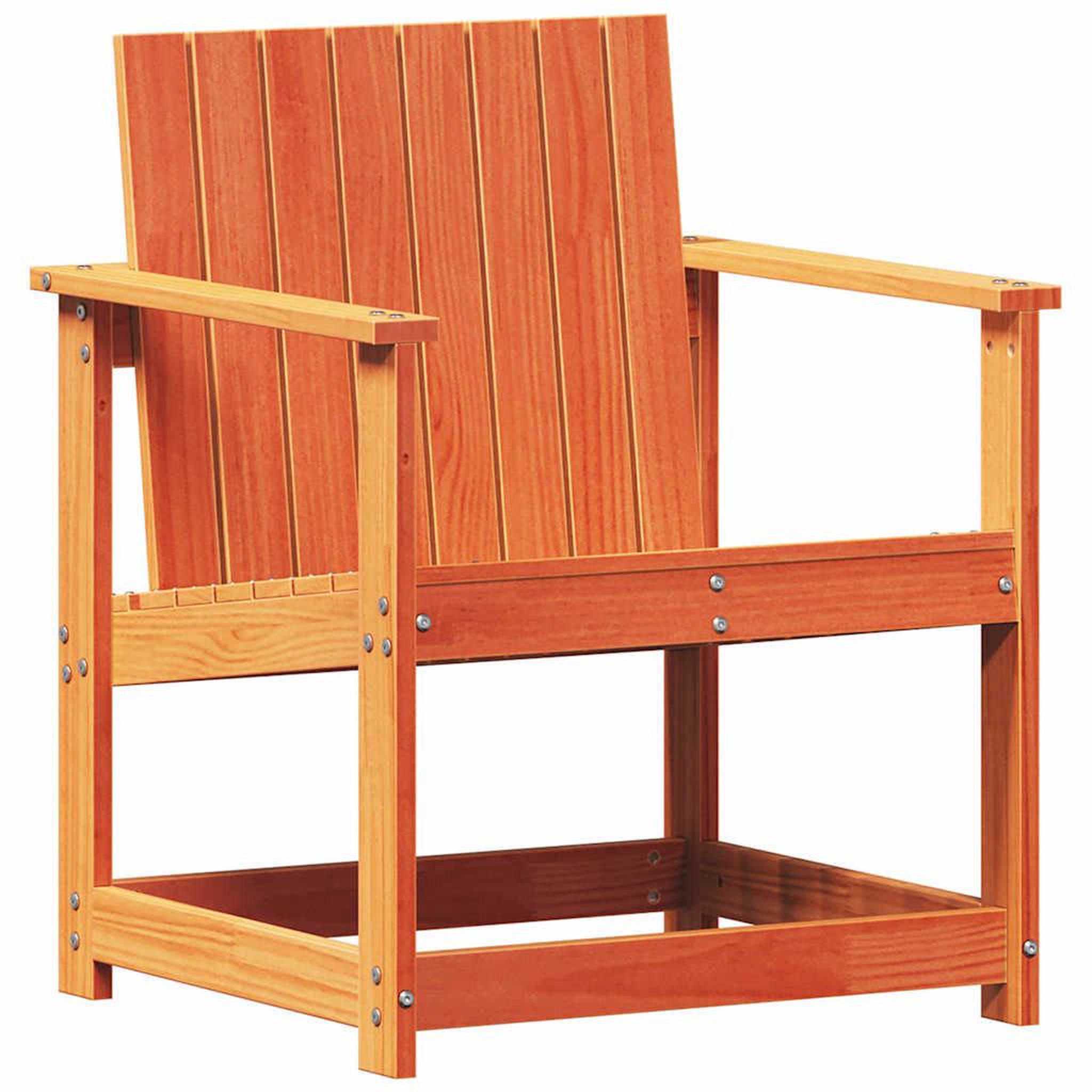 Voir la diapositive 4 : VIDAXL Salon de jardin 3 pcs cire marron bois de pin massif