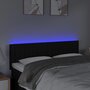 Voir la diapositive 3 : VIDAXL Tete de lit a LED Noir 144x5x78/88 cm Tissu