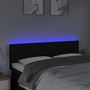 Voir la diapositive 3 : VIDAXL Tete de lit a LED Noir 144x5x78/88 cm Tissu
