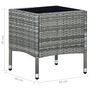Voir la diapositive 6 : VIDAXL Table de jardin Gris 40x40x45 cm Resine tressee