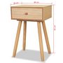 Voir la diapositive 6 : VIDAXL Table de chevet 2 pcs Bois de pin massif 40 x 30 x 61 cm Marron