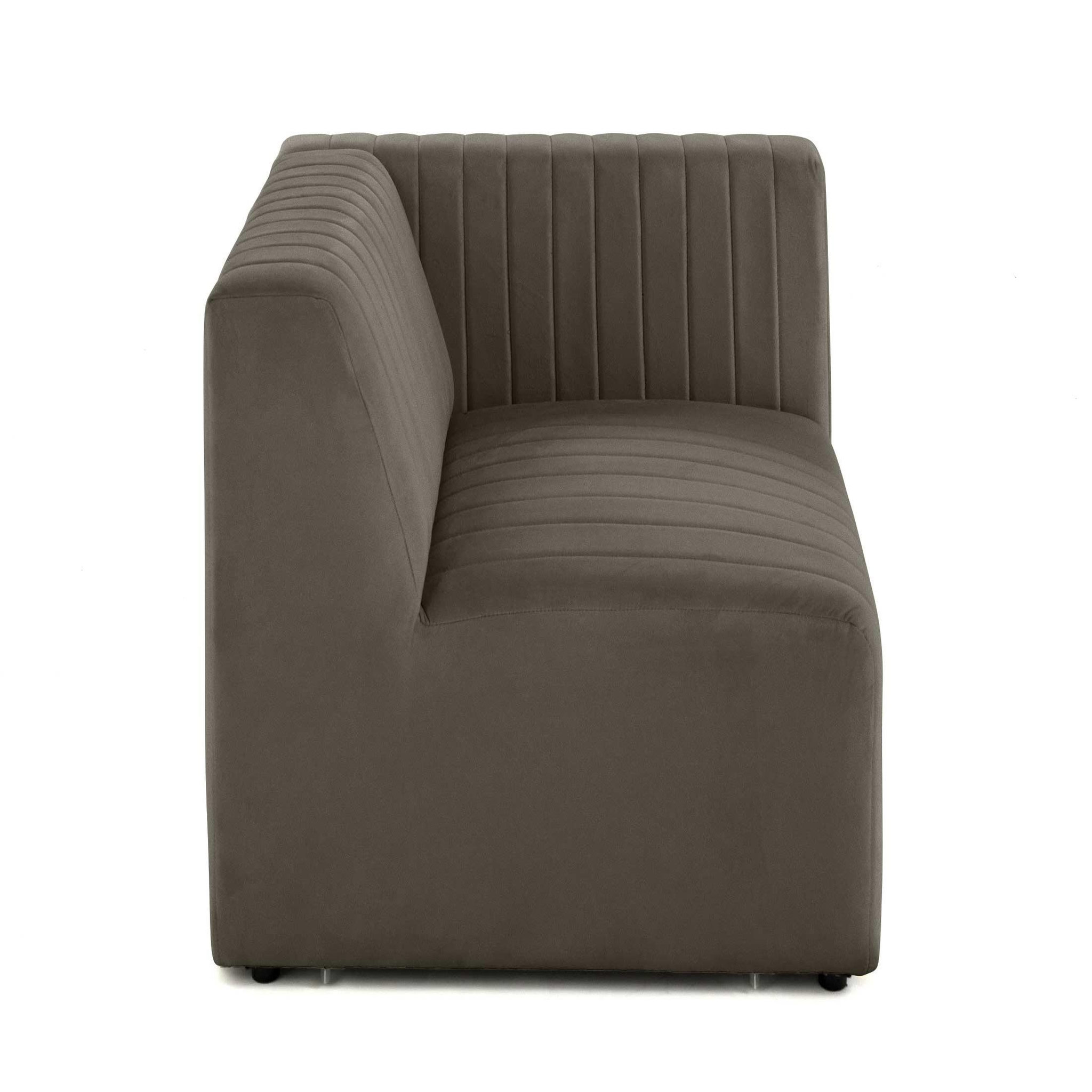 Voir la diapositive 3 : LISA DESIGN Nova - module d'assise droit - en velours