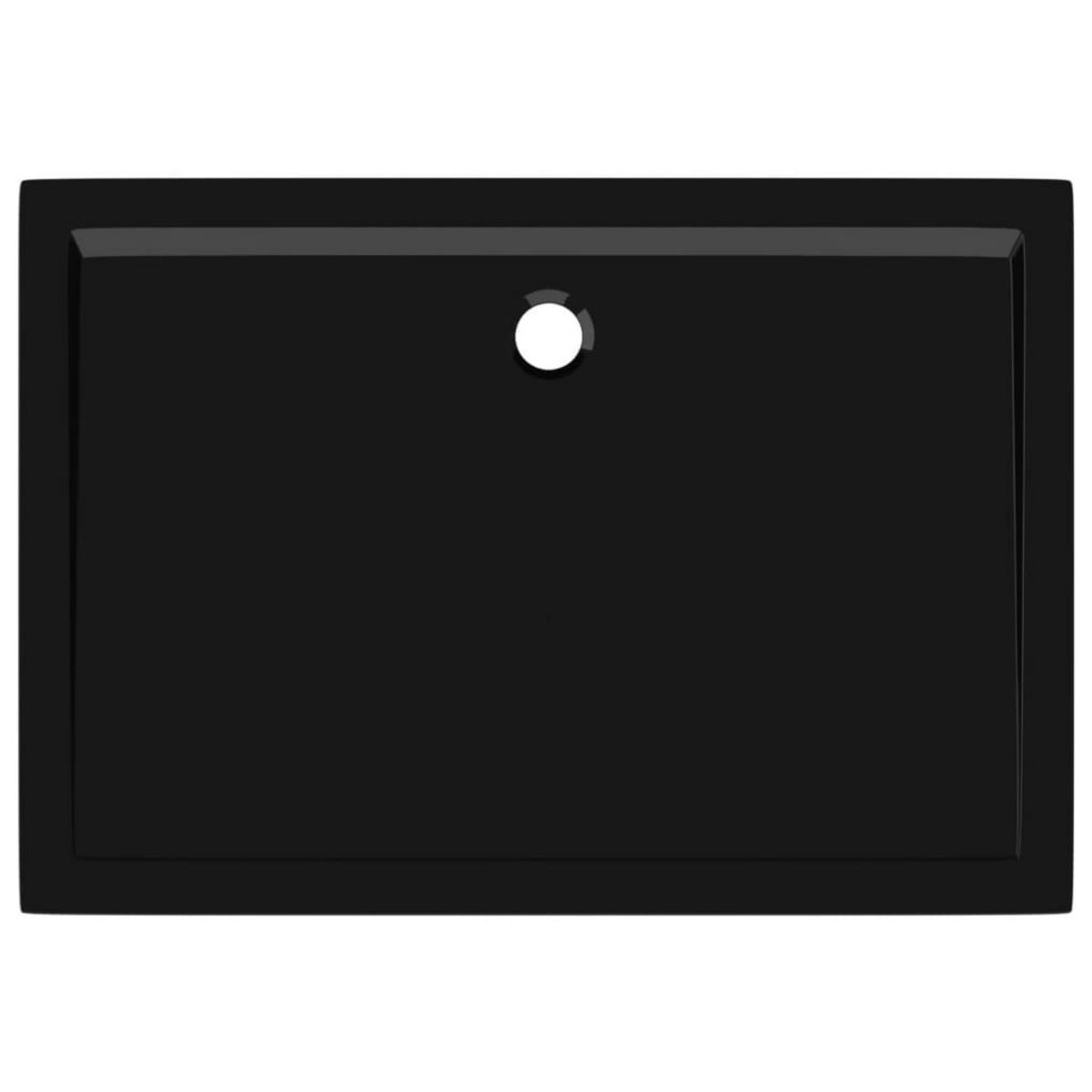 VIDAXL Receveur de douche rectangulaire ABS Noir 80x110 cm