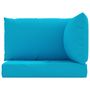 Voir la diapositive 4 : VIDAXL Coussins de palette lot de 3 bleu clair tissu oxford