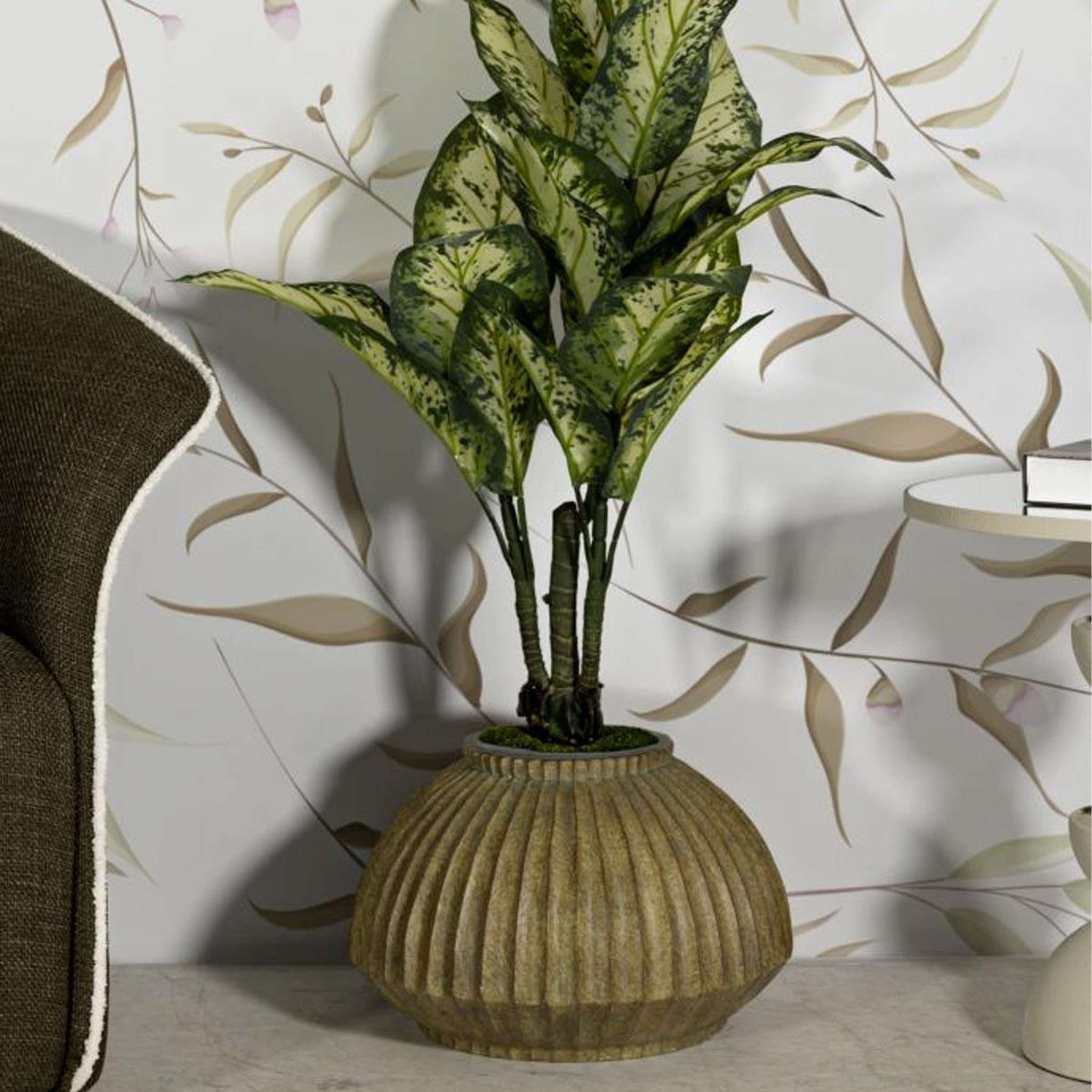 Voir la diapositive 5 : Paris Prix Cache-Pot Design  Breeze  40cm Vert