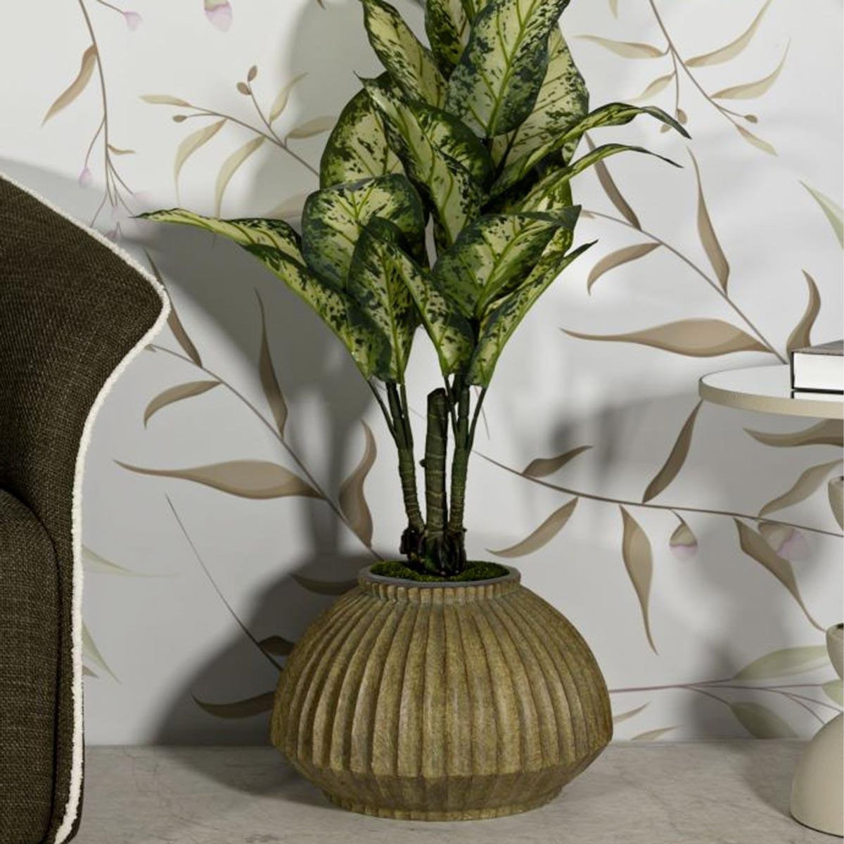 Paris Prix Cache-Pot Design  Breeze  40cm Vert