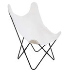 ATMOSPHERA Fauteuil papillon imitation fourrure OSLO - Blanc