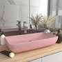 Voir la diapositive 1 : VIDAXL Lavabo de luxe rectangulaire Rose mat 71x38 cm Ceramique