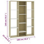 Voir la diapositive 6 : VIDAXL Cloison de separation Blanc/chene Sonoma 100x24x140cm Agglomere