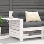 Voir la diapositive 1 : VIDAXL Canape de jardin accoudoir et table d'appoint blanc massif pin