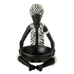 Paris Prix Statuette Déco  Garçon Assis  26cm Noir