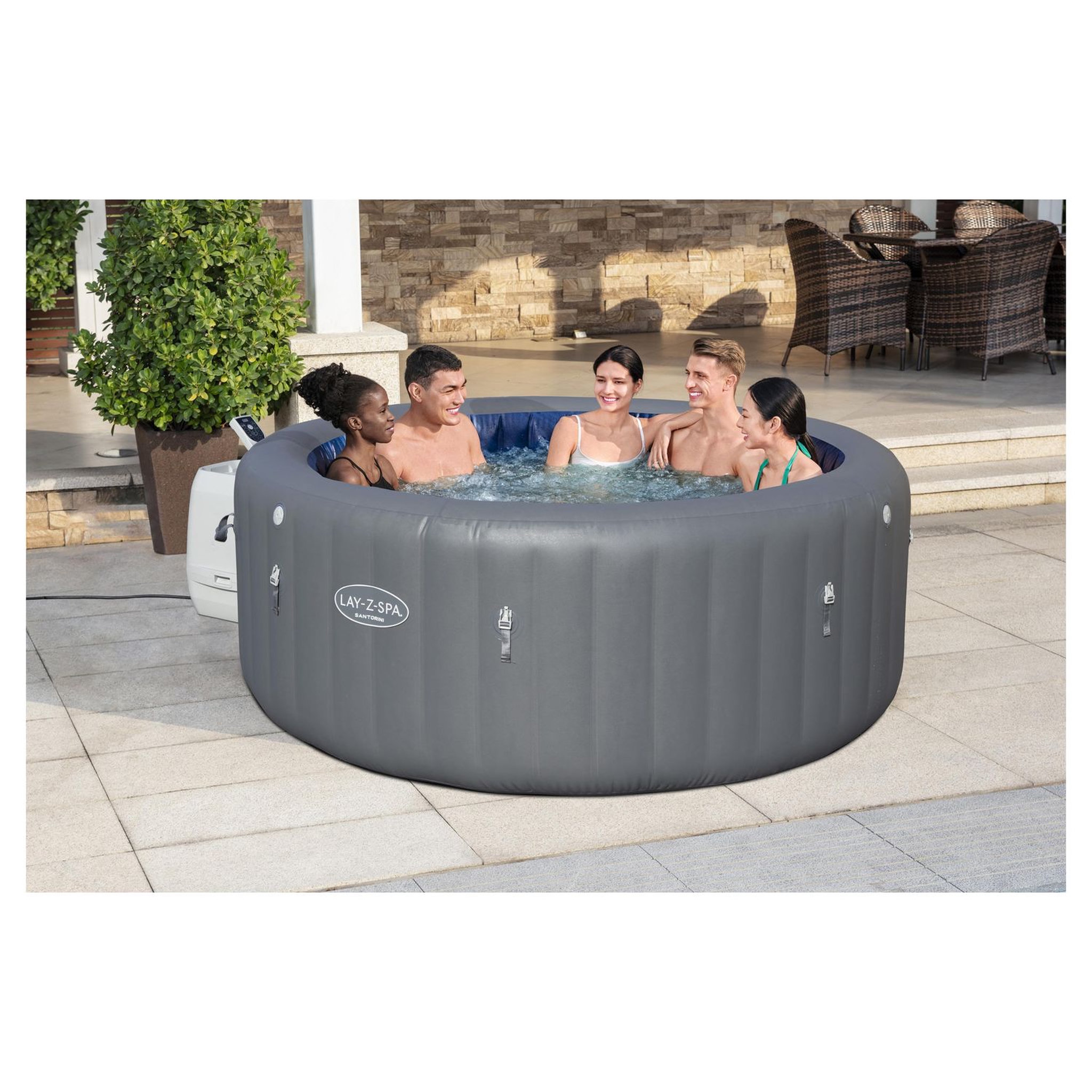 BESTWAY Spa gonflable rond - 5/7 personnes - 216x80cm SANTORINI